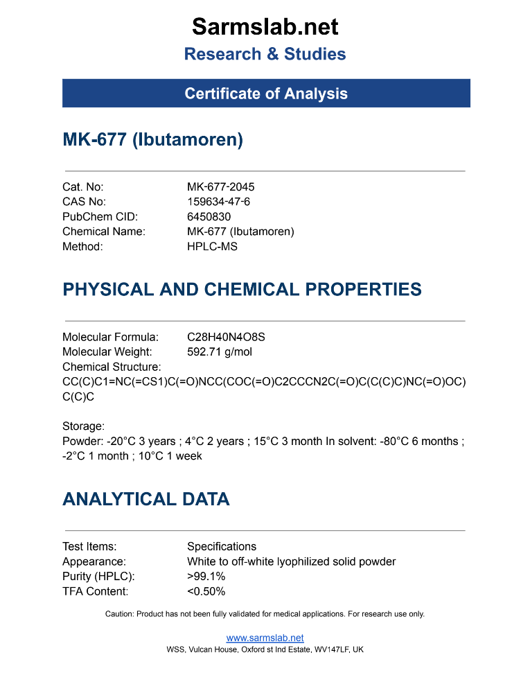 Advanced Muscle SARMs Stack – LGD-4033, RAD-140, Ostarine, YK-11 & MK-677 – Muscle Growth & Strength