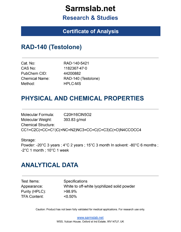 Advanced Muscle SARMs Stack – LGD-4033, RAD-140, Ostarine, YK-11 & MK-677 – Muscle Growth & Strength